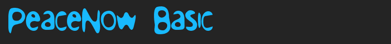 PeaceNow Basic font